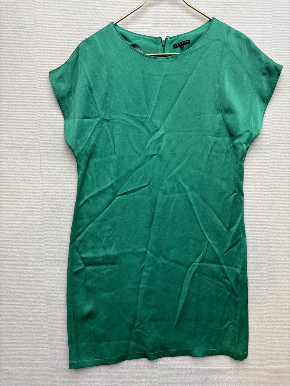 Theory | 4 Emerald Green Shift Dress - Classic Short Sleeve